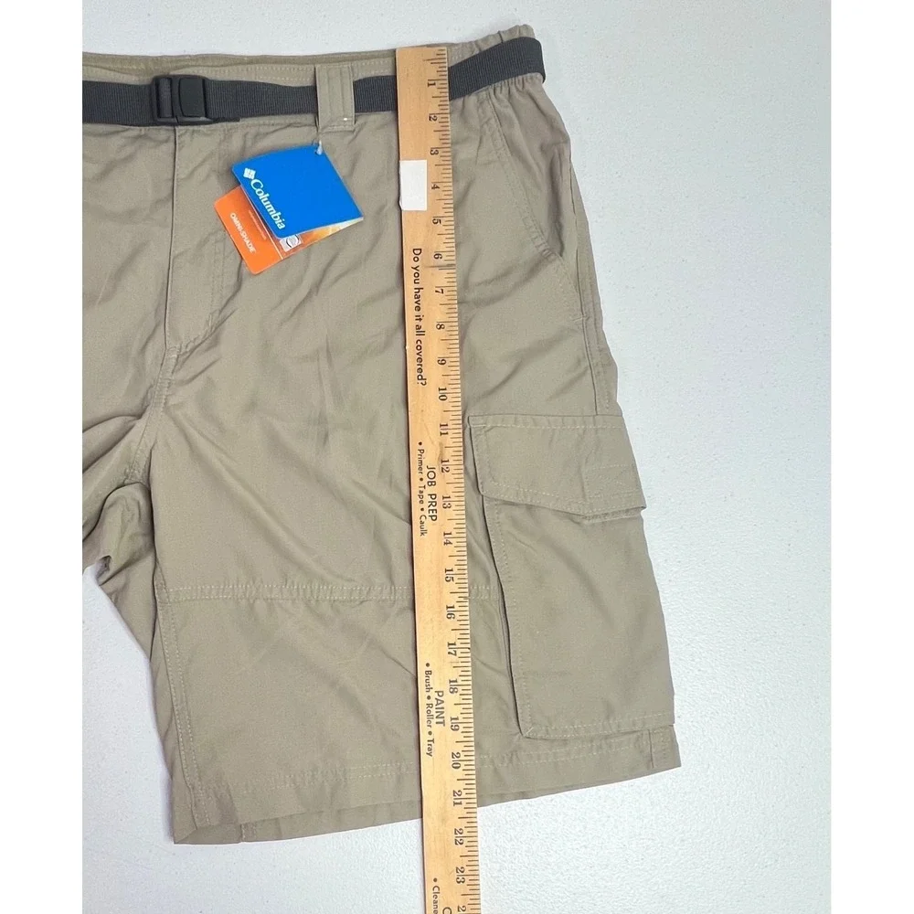 Columbia Kestrel Trail Cargo Shorts Mens 42 Tan Khaki Omni-Shade Belt Hiking NEW